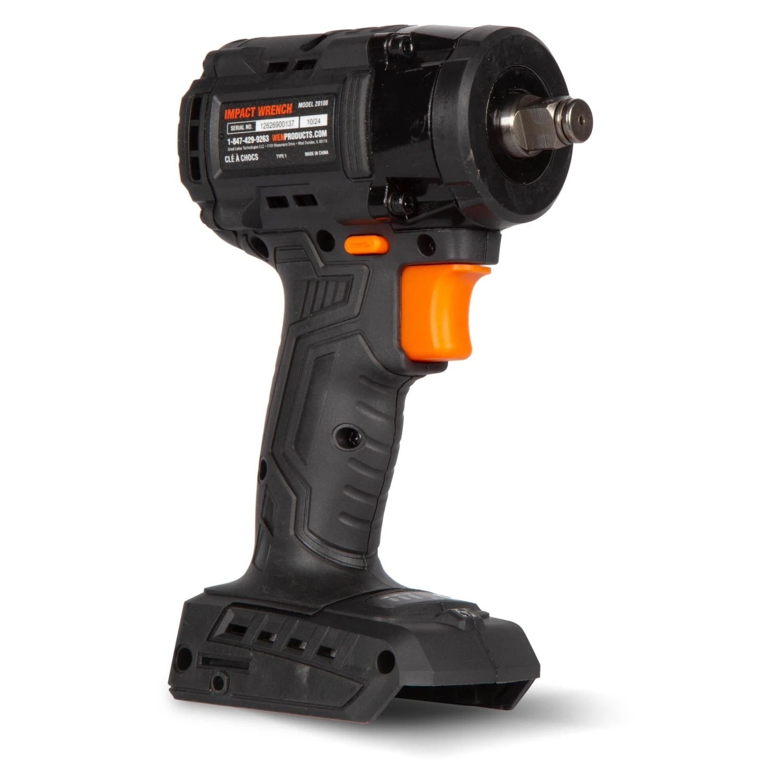 WEN 20108BT 20V Max Brushless Cordless Compact 1/2-Inch Impact Wrench With SmartStop (Tool Only – Battery Not Included)(Wen 20108bt 20v Max Brushless Cordless Compact 1 2 Inch Impact Wrench With Smartstop Tool Only Battery Not Included) 2 WEN 20108BT 20V Max Brushless Cordless Compact 1/2-Inch Impact Wrench With SmartStop (Tool Only – Battery Not Included)(Wen 20108bt 20v Max Brushless Cordless Compact 1 2 Inch Impact Wrench With Smartstop Tool Only Battery Not Included) - Image 2