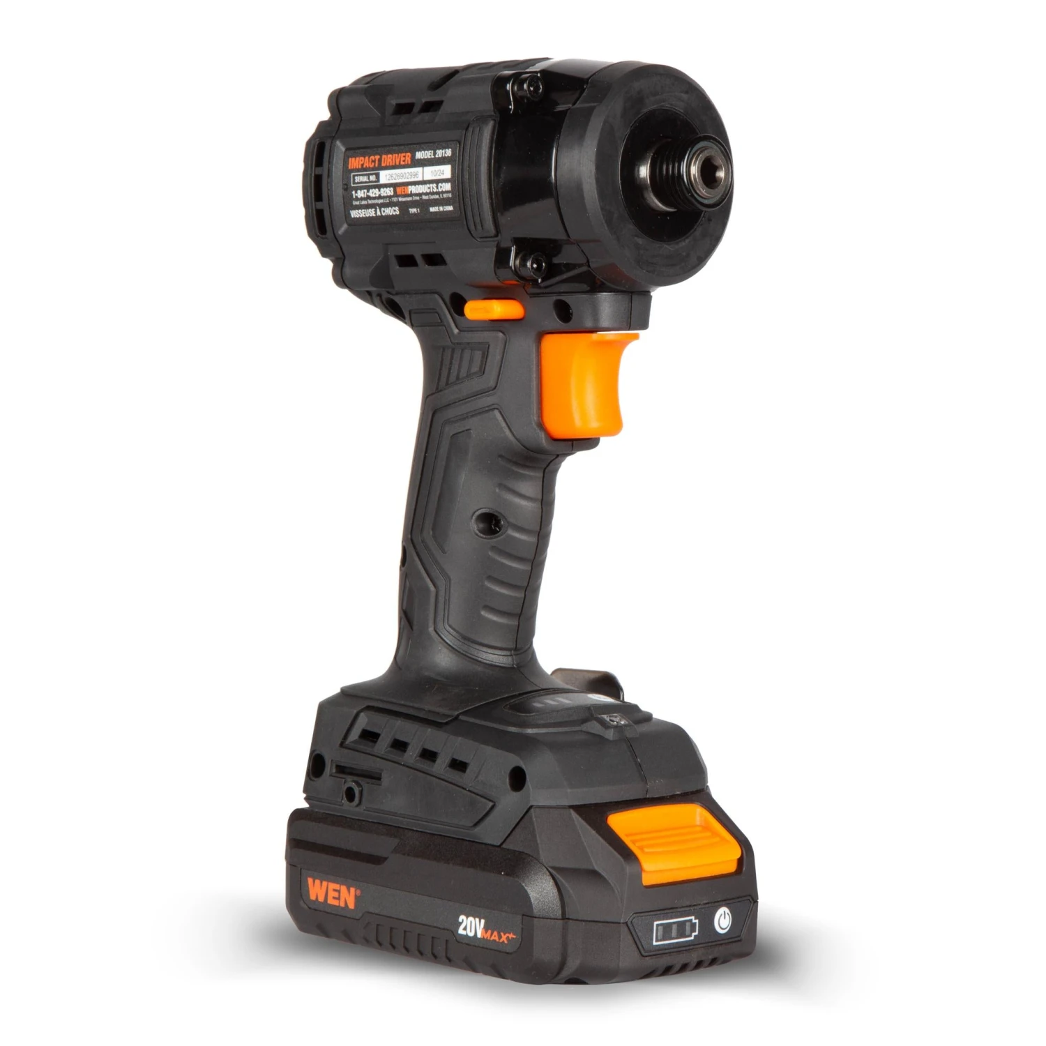 WEN 20136 20V MAX Lithium-Ion 1/4-Inch Brushless Cordless Compact Impact Driver With 2.0 Ah Battery And Charger(Wen 20136 20v Max Lithium Ion 1 4 Inch Brushless Cordless Compact Impact Driver With 2 0 Ah Battery And Charger) 2 WEN 20136 20V MAX Lithium-Ion 1/4-Inch Brushless Cordless Compact Impact Driver With 2.0 Ah Battery And Charger(Wen 20136 20v Max Lithium Ion 1 4 Inch Brushless Cordless Compact Impact Driver With 2 0 Ah Battery And Charger) - Image 2