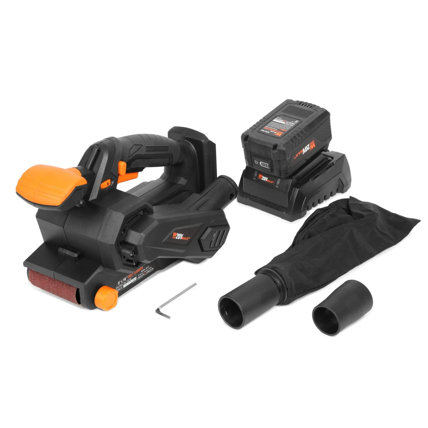 WEN 20418 20V Max Cordless Belt Sander, Variable Speed, Handheld And Portable With 4.0Ah Battery And Charger(Wen 20v Max Cordless Belt Sander Variable Speed Handheld And Portable With 4 Ah Battery And Charger 20418) 2 WEN 20418 20V Max Cordless Belt Sander, Variable Speed, Handheld And Portable With 4.0Ah Battery And Charger(Wen 20v Max Cordless Belt Sander Variable Speed Handheld And Portable With 4 Ah Battery And Charger 20418) - Image 2