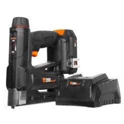 WEN 20538 20V Max Cordless 2-in-1 18-Gauge Brad Nailer And T50 Crown Stapler With 2.0Ah Battery And Charger(Wen 20538 20v Max Cordless 2 In 1 18 Gauge Brad Nailer And T50 Crown Stapler With 2 Ah Battery And Charger)