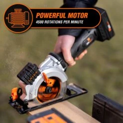 WEN 20604 20V Max 4-1/2-Inch Cordless Mini Circular Saw With 2.0Ah Battery And Charger(Wen 20604 20v Max 4 1 2 Inch Cordless Mini Circular Saw With 2ah Battery And Charger) -Family Tools Store 20604.pt04