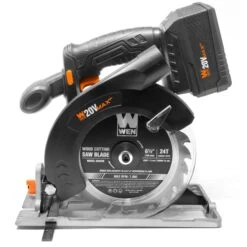 WEN 20625 20V Max 6.5-Inch Cordless Circular Saw With 4.0 Ah Lithium-Ion Battery And Charger(Wen 20625 20v Max 6 5 Inch Cordless Circular Saw With 4 0 Ah Lithium Ion Battery And Charger) -Family Tools Store 20625.pt09