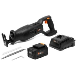 WEN 20630 20V Max Brushless Cordless Reciprocating Saw With 4.0Ah Lithium-Ion Battery And Charger(Wen 20630 20v Max Brushless Cordless Reciprocating Saw With 4 0ah Lithium Ion Battery And Charger)