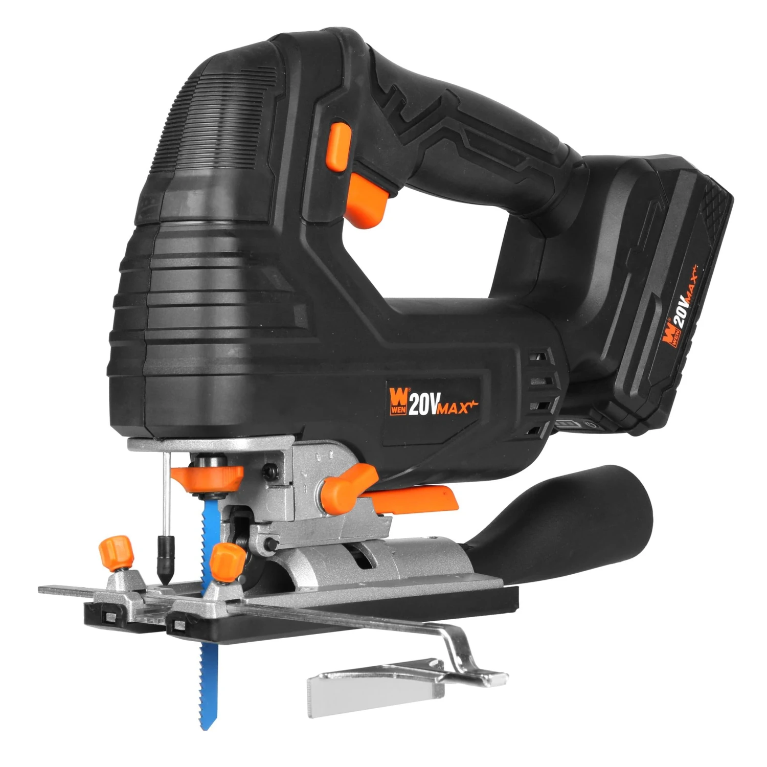 WEN 20667 20V Max Cordless Brushless Jigsaw With 4.0 Ah Lithium Ion Battery And Charger(Wen 20667 20v Max Cordless Brushless Jigsaw With 4 0 Ah Lithium Ion Battery And Charger) 2 WEN 20667 20V Max Cordless Brushless Jigsaw With 4.0 Ah Lithium Ion Battery And Charger(Wen 20667 20v Max Cordless Brushless Jigsaw With 4 0 Ah Lithium Ion Battery And Charger) - Image 2