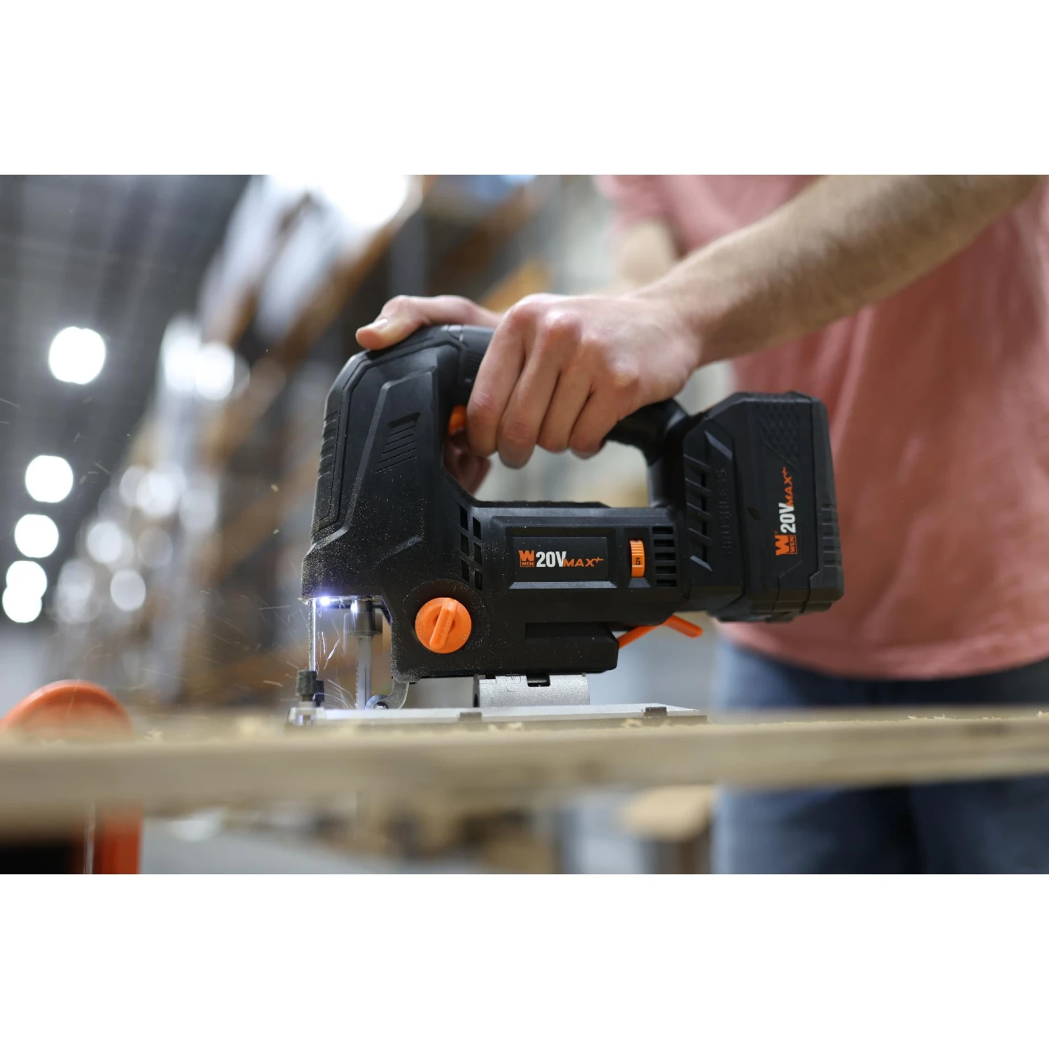 WEN 20670 20V Max Cordless Brushless Auto-Speed Jigsaw With 4.0Ah Lithium Ion Battery And Charger(Wen 20670 20v Max Cordless Brushless Auto Speed Jigsaw With 4 0ah Lithium Ion Battery And Charger) 3 WEN 20670 20V Max Cordless Brushless Auto-Speed Jigsaw With 4.0Ah Lithium Ion Battery And Charger(Wen 20670 20v Max Cordless Brushless Auto Speed Jigsaw With 4 0ah Lithium Ion Battery And Charger) - Image 3