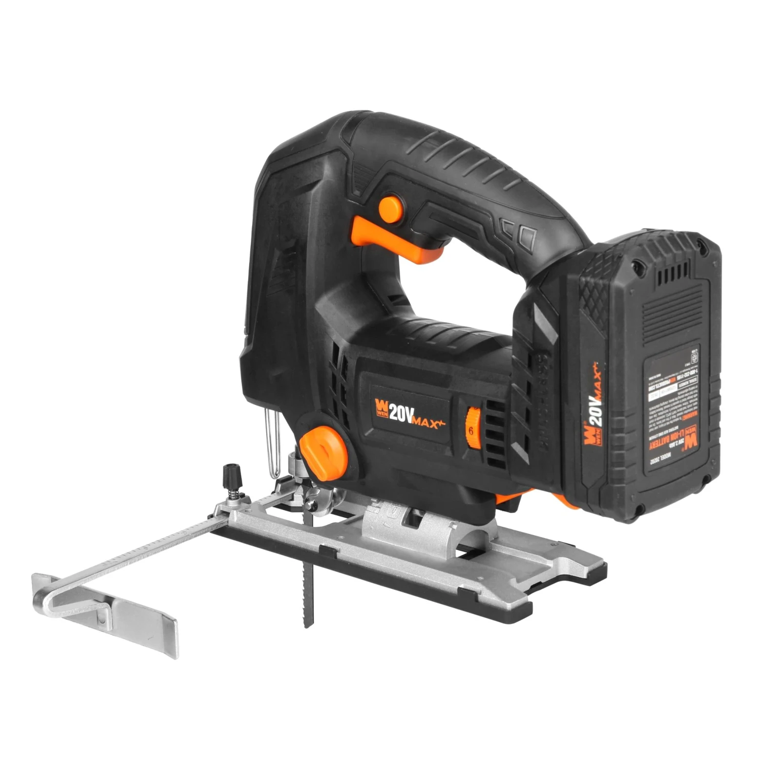 WEN 20670 20V Max Cordless Brushless Auto-Speed Jigsaw With 4.0Ah Lithium Ion Battery And Charger(Wen 20670 20v Max Cordless Brushless Auto Speed Jigsaw With 4 0ah Lithium Ion Battery And Charger) 5 WEN 20670 20V Max Cordless Brushless Auto-Speed Jigsaw With 4.0Ah Lithium Ion Battery And Charger(Wen 20670 20v Max Cordless Brushless Auto Speed Jigsaw With 4 0ah Lithium Ion Battery And Charger) - Image 5