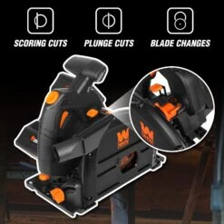 WEN 20691 20V Max 6.5-Inch Cordless Brushless Plunge Cut Variable Speed Track Saw With Two 4.0 Ah Batteries And Charger(Wen 20691 20v Max 6 5 Inch Cordless Brushless Plunge Cut Variable Speed Track Saw With Two 4 Ah Batteries And Charger) -Family Tools Store 20691.pt03