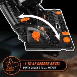 WEN 20691BT 20V Max 6.5-Inch Cordless Brushless Plunge Cut Variable Speed Track Saw (Tool Only – Batteries Not Included)(Wen 20691bt 20v Max 6 5 Inch Cordless Brushless Plunge Cut Variable Speed Track Saw Tool Only Batteries Not Included) -Family Tools Store 20691BT.pt05