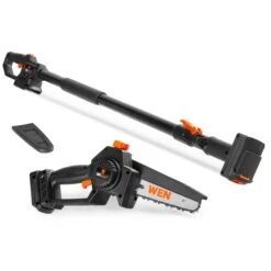 WEN 20752BT 2-In-1 20V Max Cordless Brushless Pole Saw And Mini Chainsaw (Tool Only – Battery And Charger Not Included)(Wen 20752bt 2 In 1 20v Max Cordless Brushless Pole Saw And Mini Chainsaw Tool Only Battery And Charger Not Included)