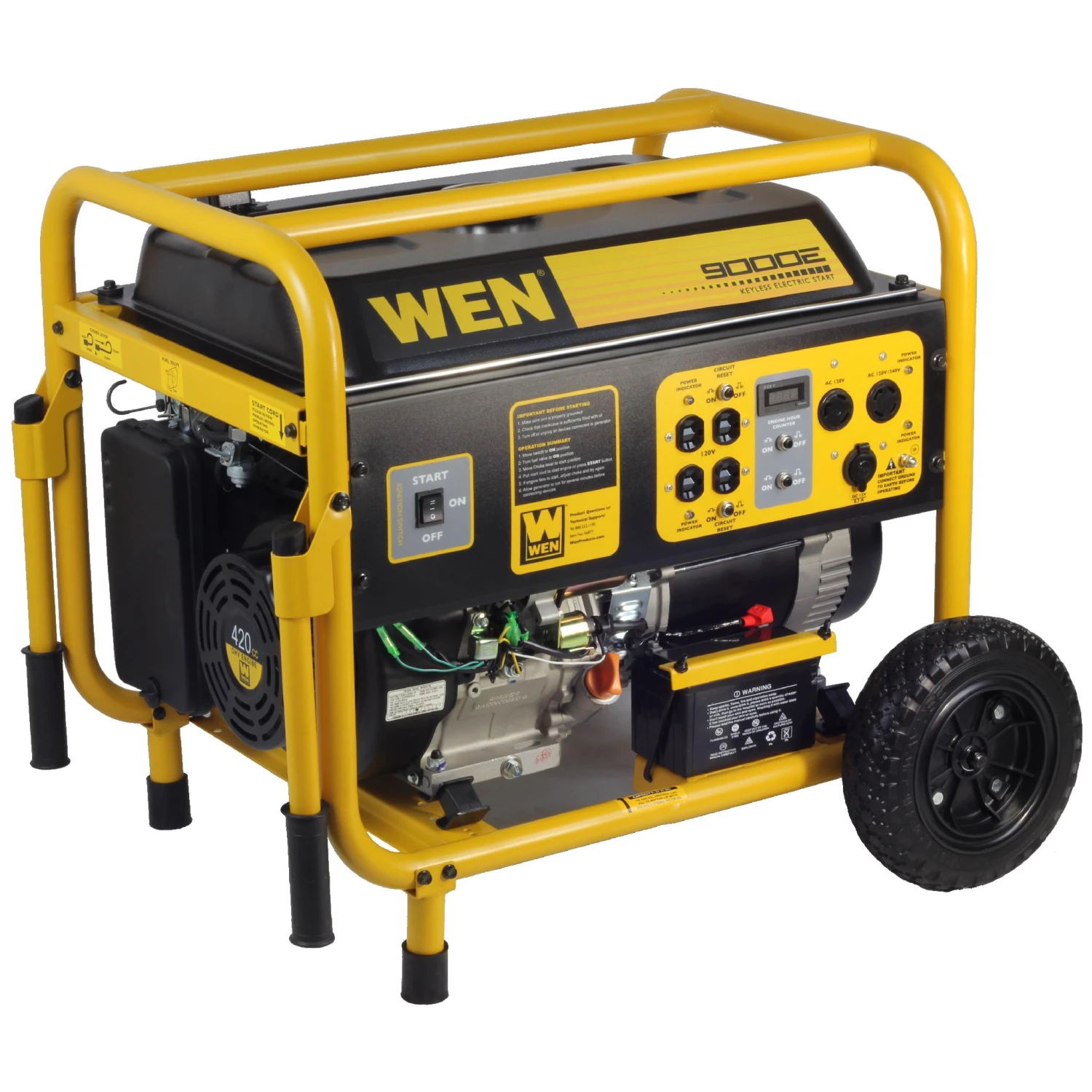 WEN 56877-CA 9000-Watt Generator With Electric Start And Wheel Kit-CARB Compliant(Wen 9000 Wattgenerator With Electric Start And Wheel Kit Carb Compliant Item 56877 Ca) 1 WEN 56877-CA 9000-Watt Generator With Electric Start And Wheel Kit-CARB Compliant(Wen 9000 Wattgenerator With Electric Start And Wheel Kit Carb Compliant Item 56877 Ca)