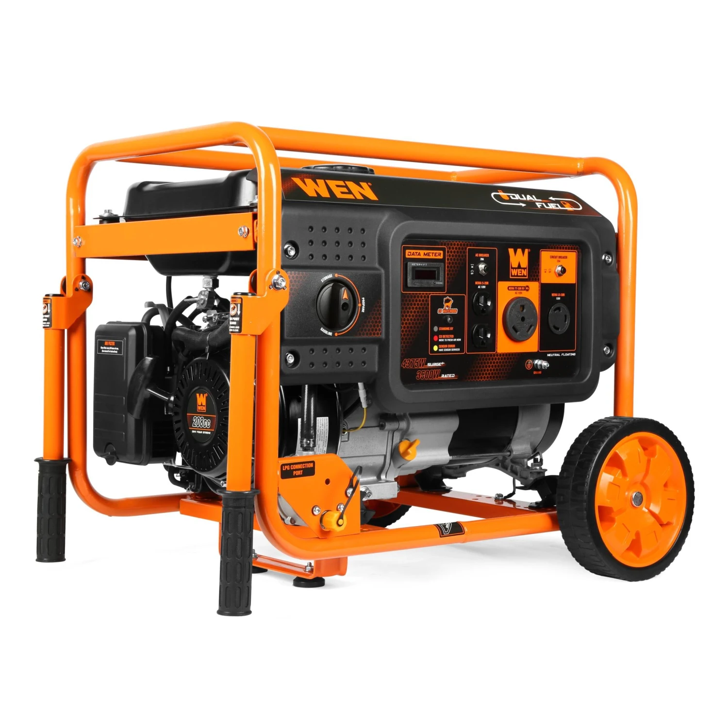 WEN DF430X 4375-Watt Dual Fuel Portable Generator With Wheel Kit And CO Shutdown Sensor(Wen Df430x 4375 Watt Dual Fuel Portable Generator With Wheel Kit And Co Shutdown Sensor) 1 WEN DF430X 4375-Watt Dual Fuel Portable Generator With Wheel Kit And CO Shutdown Sensor(Wen Df430x 4375 Watt Dual Fuel Portable Generator With Wheel Kit And Co Shutdown Sensor)