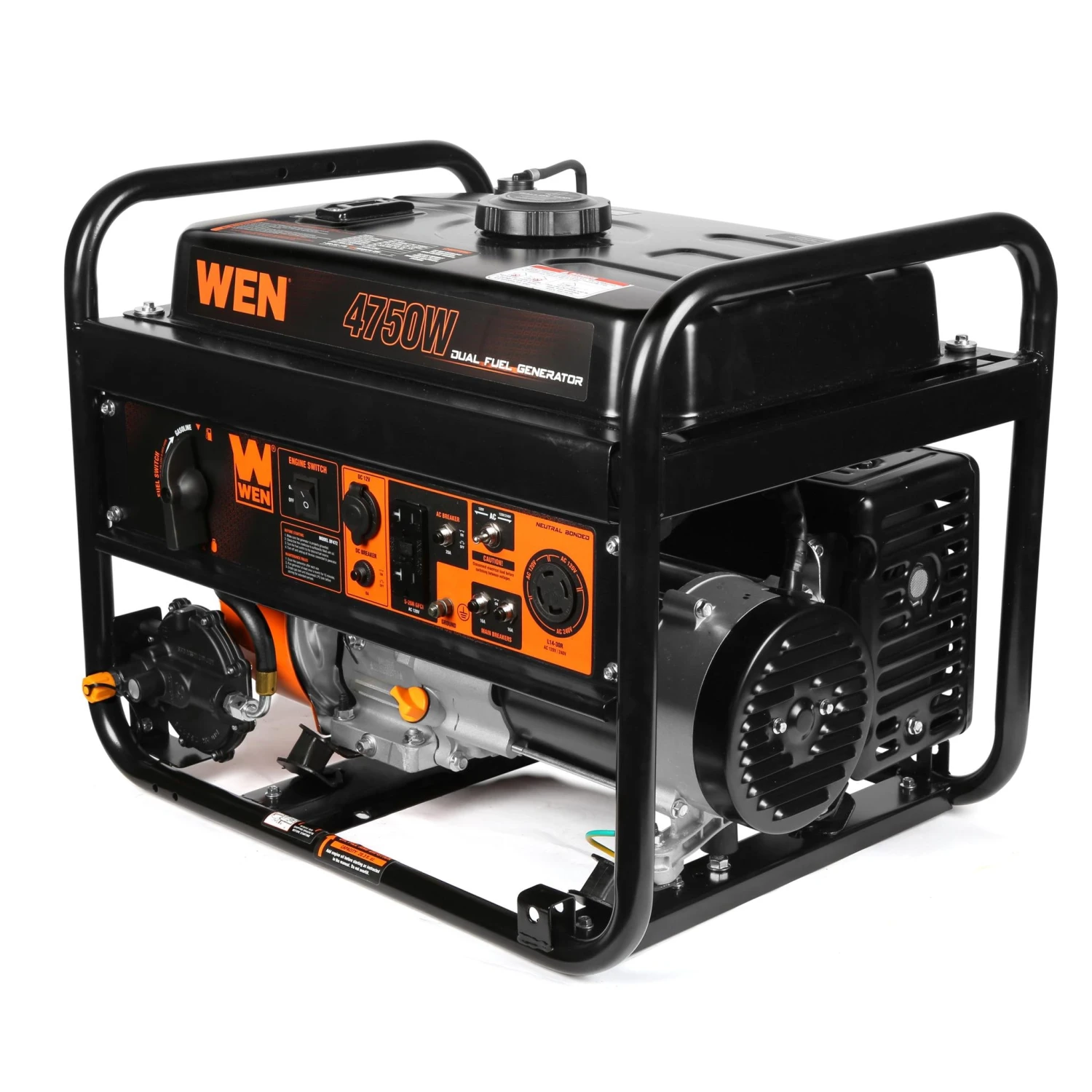 WEN DF472 4,750-Watt 120V/240V Dual Fuel Portable Generator(Wen Df472 4750 Watt 120 Volt 240 Volt Dual Fuel Portable Generator) 2 WEN DF472 4,750-Watt 120V/240V Dual Fuel Portable Generator(Wen Df472 4750 Watt 120 Volt 240 Volt Dual Fuel Portable Generator) - Image 2