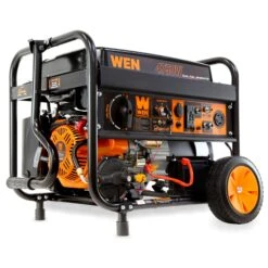 WEN DF475X 4,750-Watt 120V/240V Dual Fuel Portable Generator With Wheel Kit, Electric Start, And CO Watchdog(Wen Df475x 4750 Watt 120 Volt 240 Volt Dual Fuel Electric Start Portable Generator With Wheel Kit And Co Shutdown Sensor)
