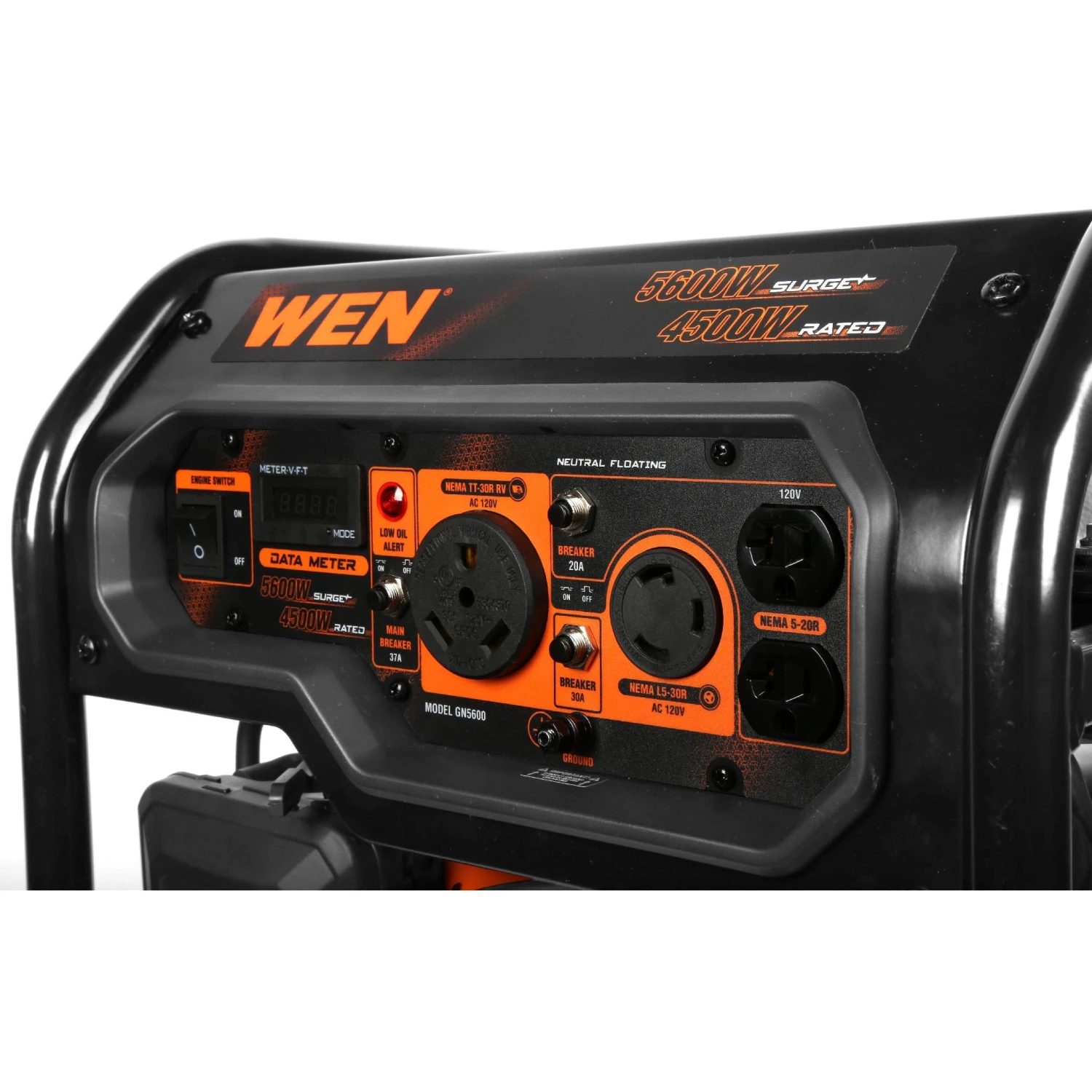 WEN GN5600 5,600-Watt Portable Generator With Wheel Kit, 224cc, Transfer-Switch, And RV-Ready(Wen 5600 Watt Portable Generator 224cc Transfer Switch And Rv Ready Gn5600) 5 WEN GN5600 5,600-Watt Portable Generator With Wheel Kit, 224cc, Transfer-Switch, And RV-Ready(Wen 5600 Watt Portable Generator 224cc Transfer Switch And Rv Ready Gn5600) - Image 5