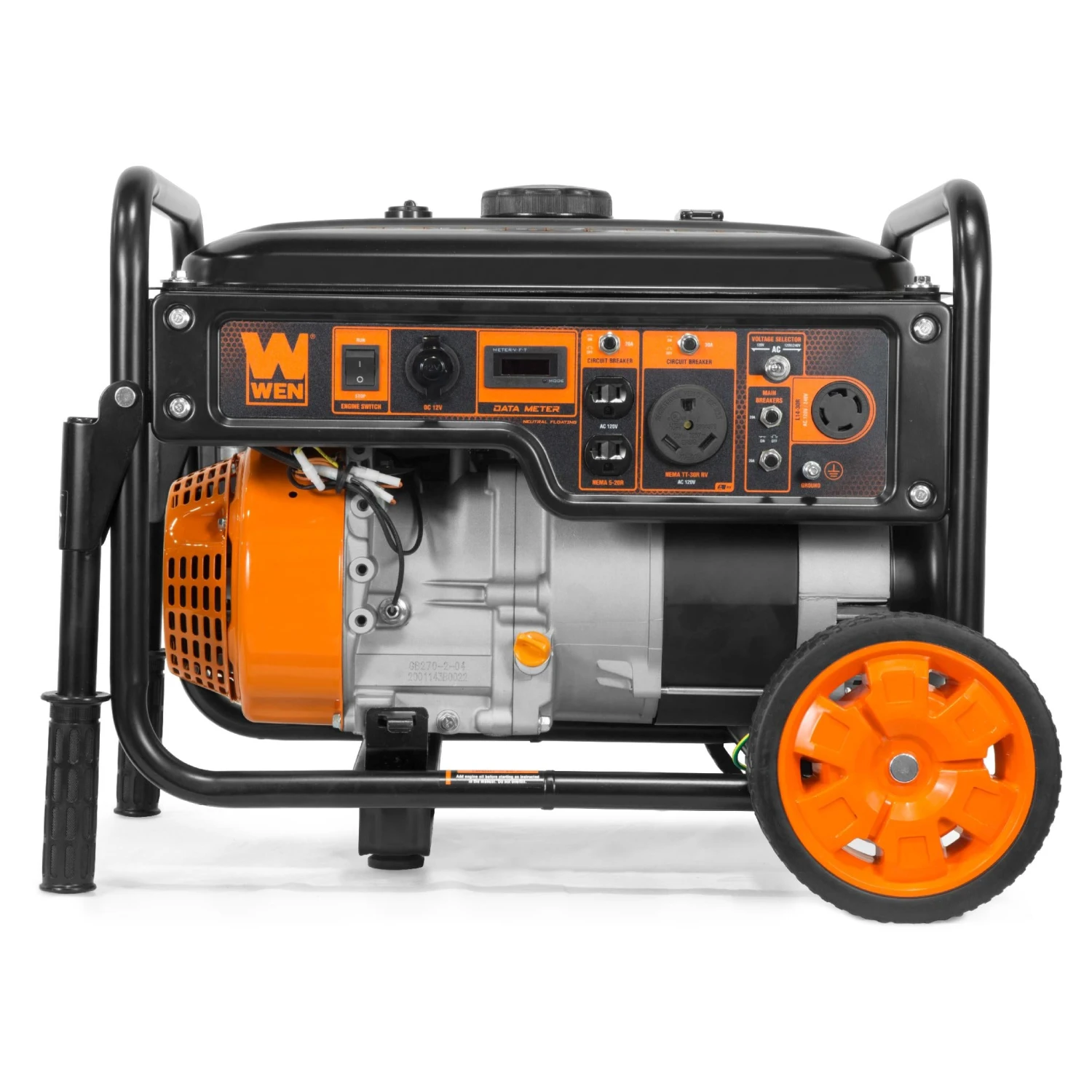 WEN GN6000 6000-Watt RV-Ready Portable Generator With Wheel Kit, CARB Compliant(6000 Watt Rv Ready Portable Generator With Wheel Kit Carb Compliant) 3 WEN GN6000 6000-Watt RV-Ready Portable Generator With Wheel Kit, CARB Compliant(6000 Watt Rv Ready Portable Generator With Wheel Kit Carb Compliant) - Image 3