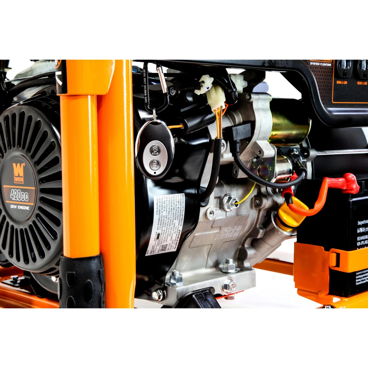 WEN GN9500X 9500-Watt 420cc Transfer-Switch And RV-Ready 120V/240V Portable Generator With Remote Electric Start And CO Shutdown Sensor(Wen Gn9500x 9500 Watt 420cc Transfer Switch And Rv Ready 120v 240v Portable Generator With Remote Electric Start And Co Shutdown Sensor) 7 WEN GN9500X 9500-Watt 420cc Transfer-Switch And RV-Ready 120V/240V Portable Generator With Remote Electric Start And CO Shutdown Sensor(Wen Gn9500x 9500 Watt 420cc Transfer Switch And Rv Ready 120v 240v Portable Generator With Remote Electric Start And Co Shutdown Sensor) - Image 7