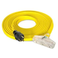 WEN PC1420F 125V/250V 30-Amp 10-Gauge Flattened Under-Door Generator Extension Cord Splitter, 25-Foot (converts L14-30R To Four 5-20R Outlets)(Wen Pc1420f 125v 250v 30 Amp 10 Gauge Flattened Under Door Generator Extension Cord Splitter 25 Foot Converts L14 30r To Four 5 20r Outlets)