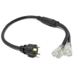 WEN PC3352 3 Feet 10-Gauge SJTW Generator Extension Cord Splitter (converts TT-30R To Two 5-20R Outlets)(3 Feet 10 Gauge Sjtw Generator Extension Cord Splitter)